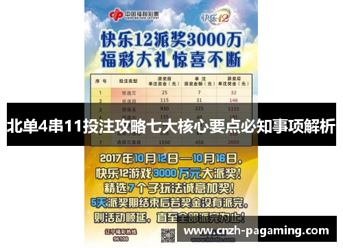 北单4串11投注攻略七大核心要点必知事项解析 北单4串11投注攻略七大核心要点必知事项解析
